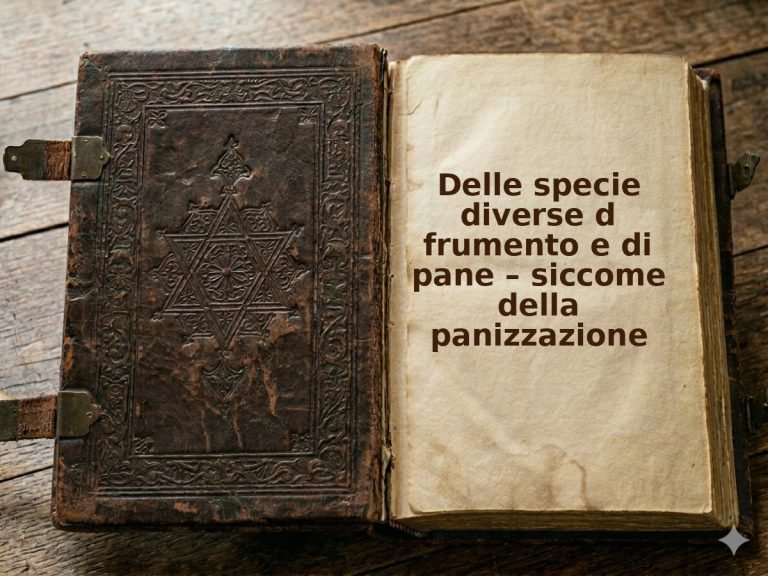 Delle specie diverse d frumento e di pane – siccome della panizzazione - Copertina